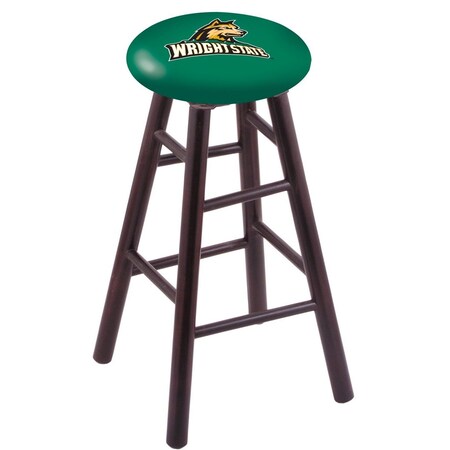 Holland Bar Stool Co Maple Counter Stool, Dark Cherry Finish, Wright State Seat RC24MSDC